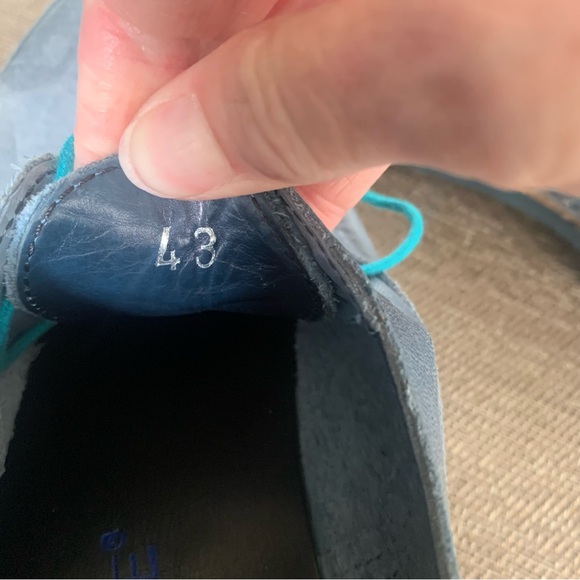 Men’s Blue Leather Otisopse Oxford - Picture 5 of 9